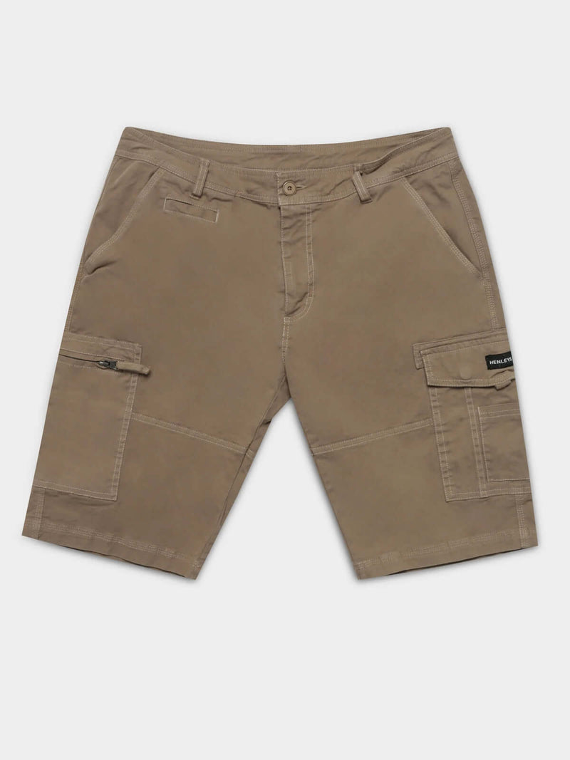 Load image into Gallery viewer, Henleys Mens Leon Cargo Shorts - Desert Sand
