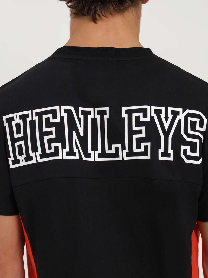 Load image into Gallery viewer, Henleys Mens Graduate T-Shirt Top Tee - Black
