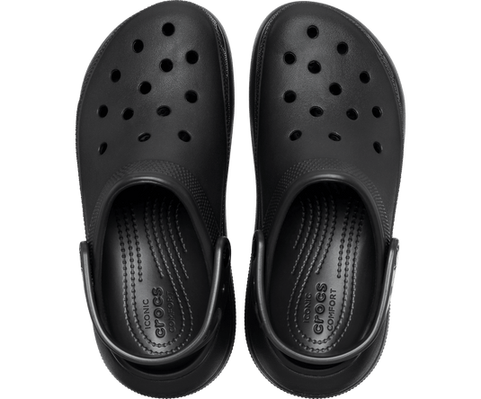 Crocs Classic Crush Platform Clog Sandals - Black | Adventureco