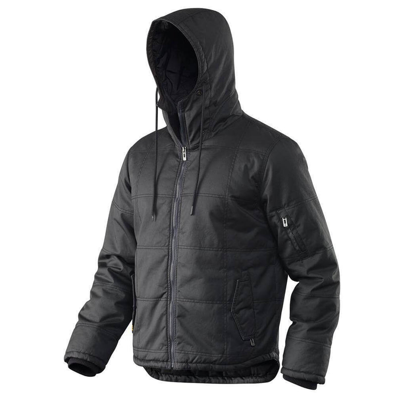 Load image into Gallery viewer, ELEVEN Mens Stormbreaker Quilted Twill Jacket w/ Hood - Black/Charcoal
