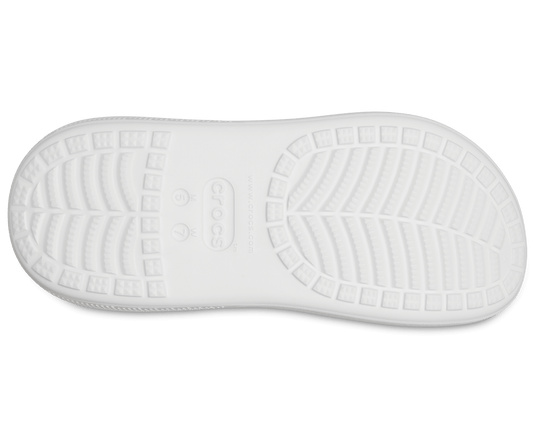 Crocs Classic Crush Platform Clogs Sandals - White | Adventureco
