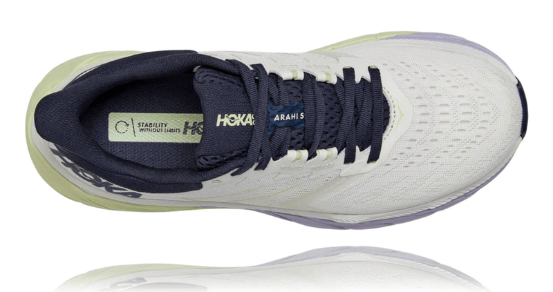 Load image into Gallery viewer, Hoka Womens Arahi 5 Running Shoes - Blanc De Blanc/Outer Space | Adventureco
