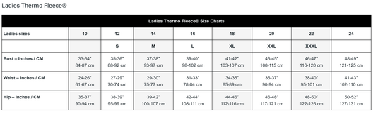 Ladies Long Sleeve Thermal Top – Black | Thermo Fleece®