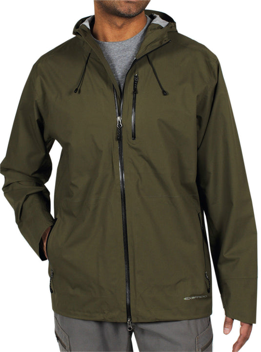 ExOfficio Rain Logic Jacket Mens 100% Waterproof Packable Hiking 1071-1236 | Adventureco