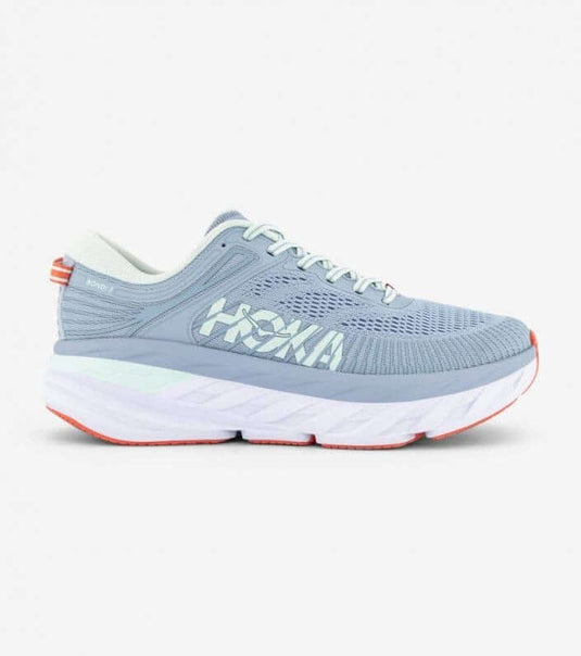 Hoka Womens Bondi 7 Shoes - Blue Fog/Blue Glass | Adventureco