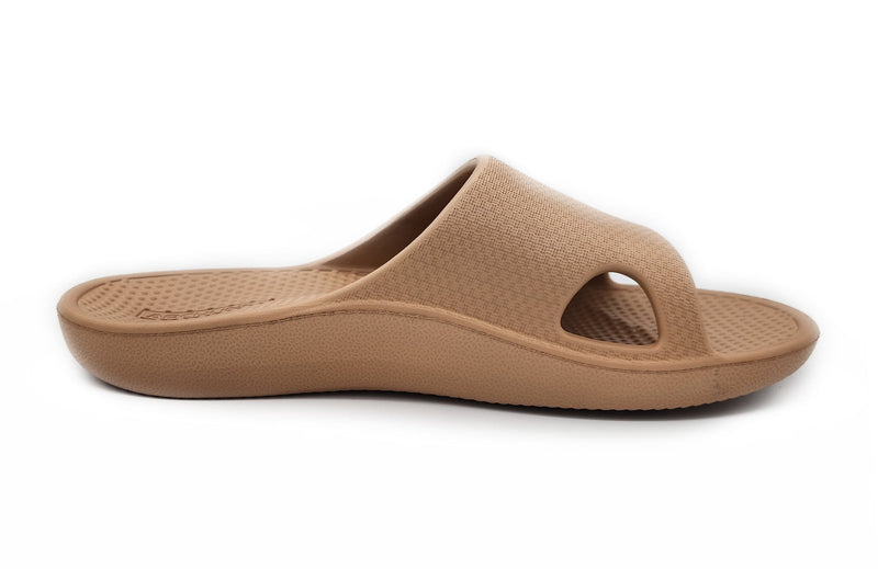 Load image into Gallery viewer, Archline Rebound Orthotic Slides Flip Flop Thongs Slip On Arch Support - Putty
