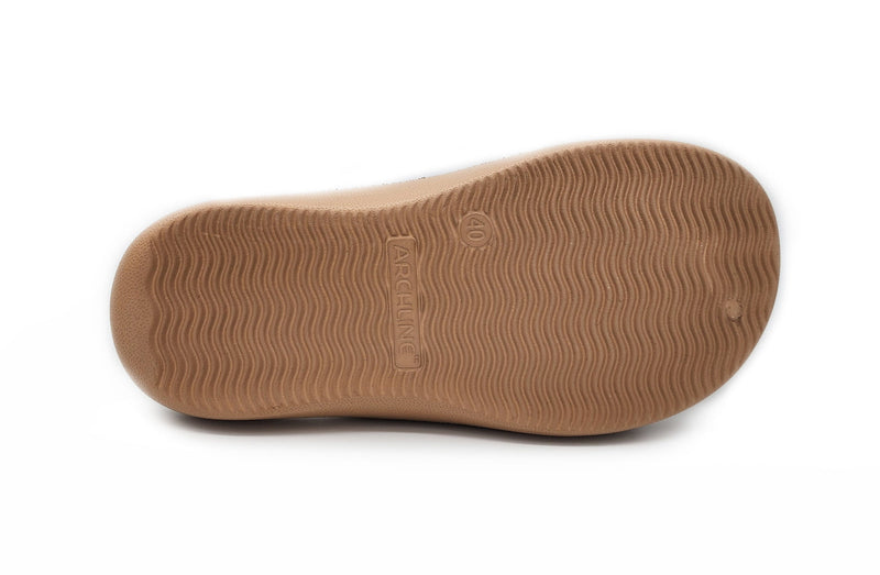 Load image into Gallery viewer, Archline Rebound Orthotic Slides Flip Flop Thongs Slip On Arch Support - Putty
