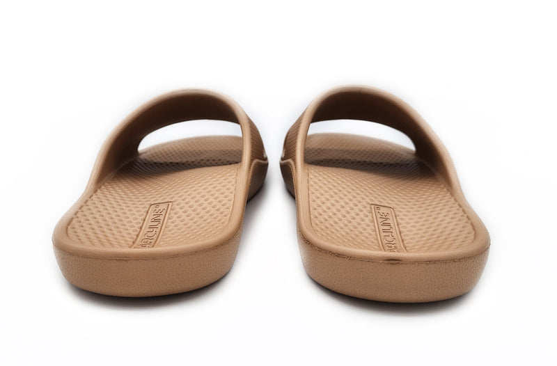 Load image into Gallery viewer, Archline Rebound Orthotic Slides Flip Flop Thongs Slip On Arch Support - Putty
