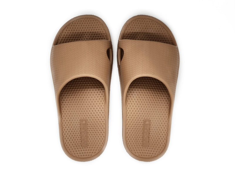 Load image into Gallery viewer, Archline Rebound Orthotic Slides Flip Flop Thongs Slip On Arch Support - Putty
