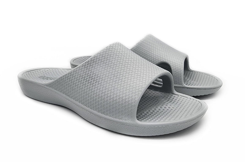 Load image into Gallery viewer, Archline Rebound Orthotic Slides Flip Flop Thongs Slip On Arch Support - Stone Grey
