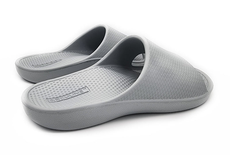 Load image into Gallery viewer, Archline Rebound Orthotic Slides Flip Flop Thongs Slip On Arch Support - Stone Grey
