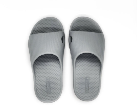 Archline Rebound Orthotic Slides Flip Flop Thongs Slip On Arch Support - Stone Grey