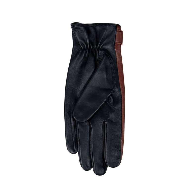 Load image into Gallery viewer, Dents Mens Suited Racer Touchscreen Leather Driving Gloves - Tan/Black
