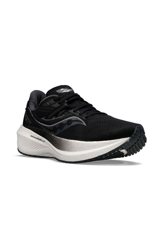 Saucony Triumph 20 Womens Running Shoes - Black/White | Adventureco
