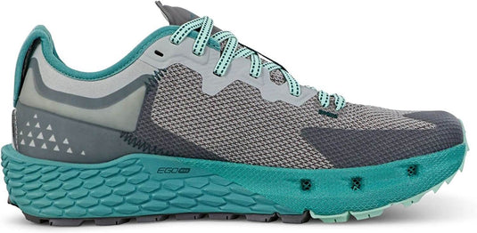 Altra Womens TIMP 4 Trail Running Shoe - Gray / Teal | Adventureco