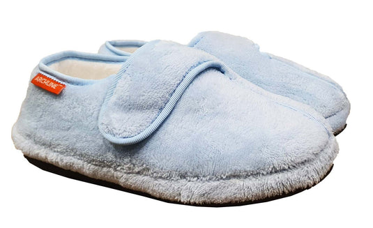 ARCHLINE Orthotic Plus Slippers Closed Moccasins - Baby Blue | Adventureco
