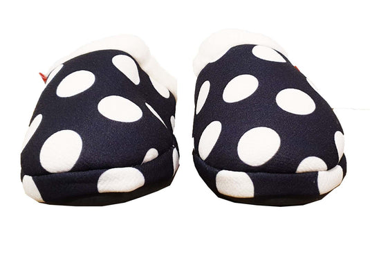 ARCHLINE Orthotic Slippers Slip On Arch Scuffs Pain Relief Moccasins - Polka Dots