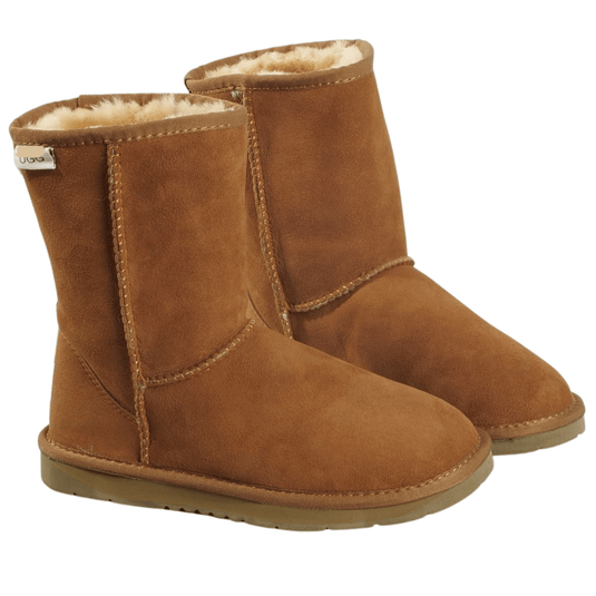 100% Australian Sheepskin UGG 3/4 Boots Moccasins Slippers Shoes Classic - Chestnut | Adventureco
