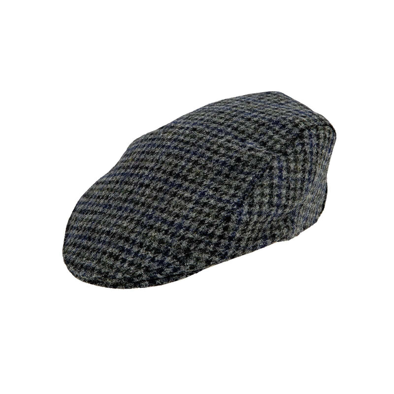 Load image into Gallery viewer, Dents Mens Abraham Moon Dogtooth Check Tweed Flat Cap Hat - Graphite
