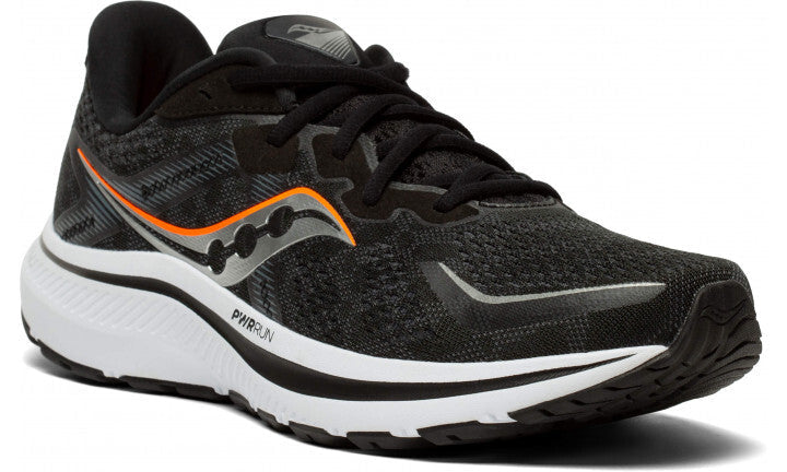 Load image into Gallery viewer, Saucony Mens Omni 20 Shoes Runners Sneakers Running (WIDE) - Black/White
