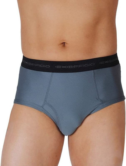 ExOfficio Mens Give N Go Briefs Underwear Travel Antimicrobial Undies - Charcoal | Adventureco