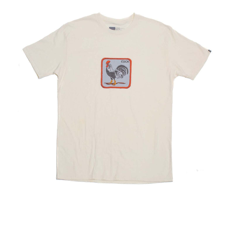 Load image into Gallery viewer, Goorin Bros The Animal Farm T Shirt Top Short Sleeve Rooster - Made in Portugal - Cream
