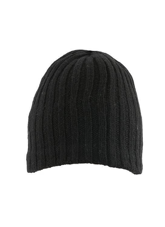 Load image into Gallery viewer, Dents Mens Lambswool Blend Knitted Beanie Hat - Black
