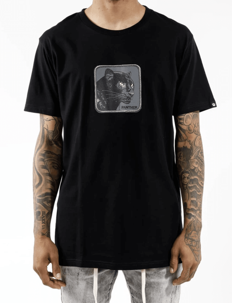 Load image into Gallery viewer, Goorin Bros The Animal Farm T Shirt Panther - Made in Portugal - Black
