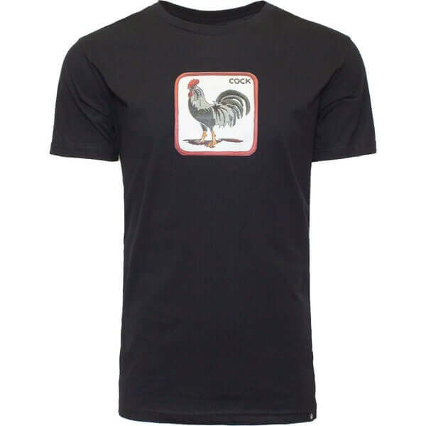 Load image into Gallery viewer, Goorin Bros The Animal Farm T Shirt Rooster - Made in Portugal - Black
