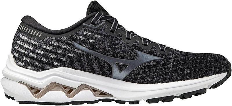 Load image into Gallery viewer, Mizuno Womens Wave Inspire 17 Running Shoes - Black/Platinum Gold
