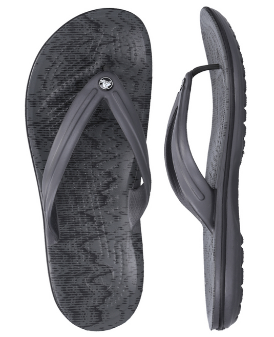 Crocs Flip Flops Thongs Crocband Cardio Wave Flip Relaxed Fit - Graphite/Black