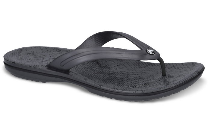 Crocs Flip Flops Thongs Crocband Cardio Wave Flip Relaxed Fit - Graphite/Black | Adventureco