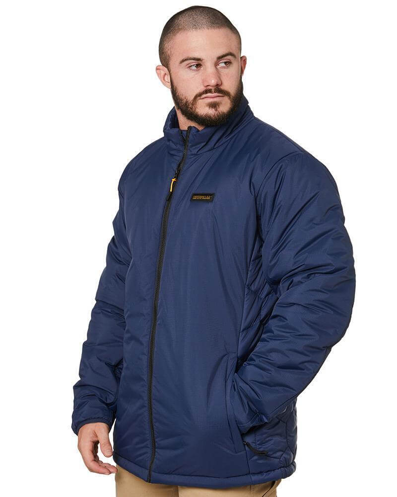 Load image into Gallery viewer, Caterpillar Mens Heat MX Puffer Jacket Water Resistant - Detroit Blue
