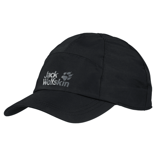 Jack Wolfskin Texapore Baseball Rain Cap Waterproof Windproof Hat - Black | Adventureco