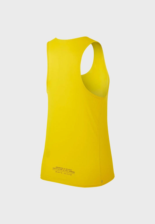 Nike Womens City Sleek Trail Gym Yoga Sports Running Singlet Tank Top - Yellow