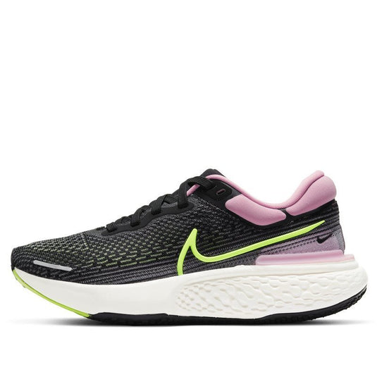 Nike Womens ZoomX Invincible Run Flyknit Running Shoes Runners - Black/Pink | Adventureco