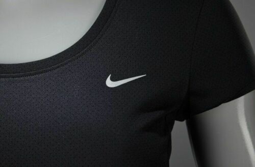 Load image into Gallery viewer, Nike Womens Dri-Fit Running Gym T-Shirt Top Short Sleeve - Black | Adventureco
