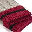 Dents Holwick Mens Cable Knit Goves - Grey/Burgundy