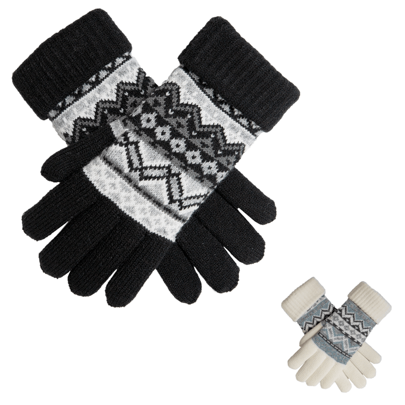 Load image into Gallery viewer, Dents Womens Fair Isle Knitted Gloves Warm Winter Premium Knit
