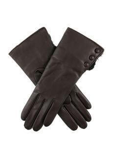 Load image into Gallery viewer, DENTS Sophie Womens Leather Gloves w Rabbit Fur Cuffs Wool Lined Ladies - Mocca
