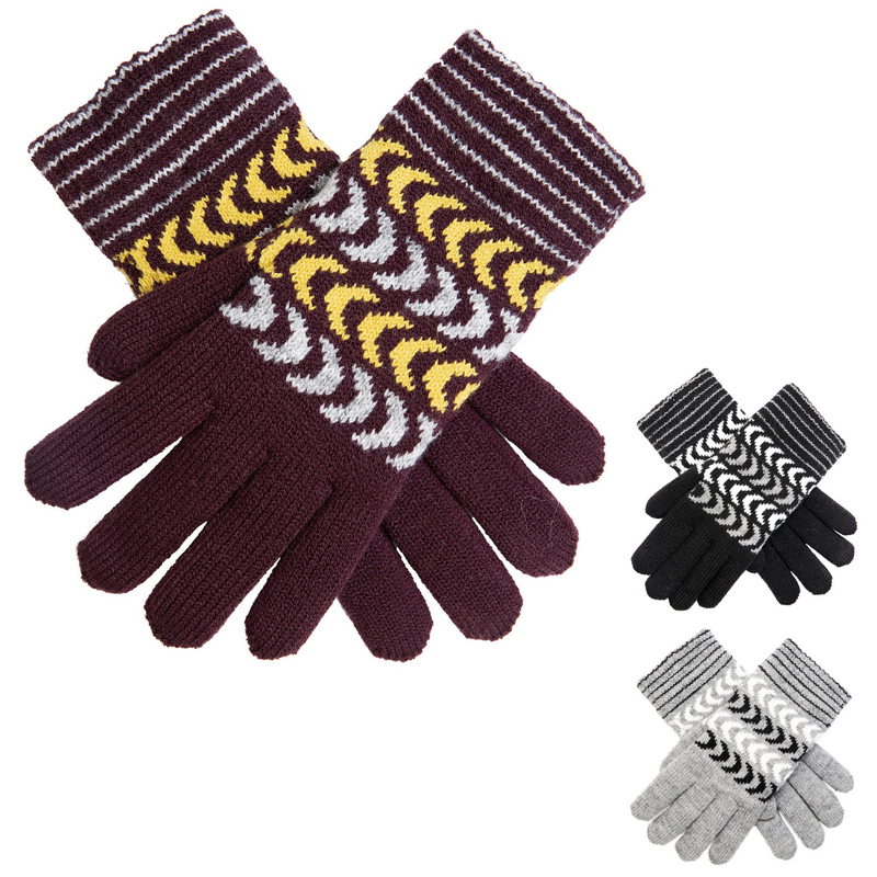 Load image into Gallery viewer, DENTS Ladies Womens Gloves Fleece Lined Warm Chevron Winter Ski
