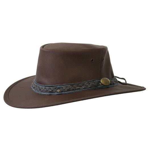 JACARU Roo Nomad Kangaroo Leather Hat Crushable Foldable Water Resistant Squashy