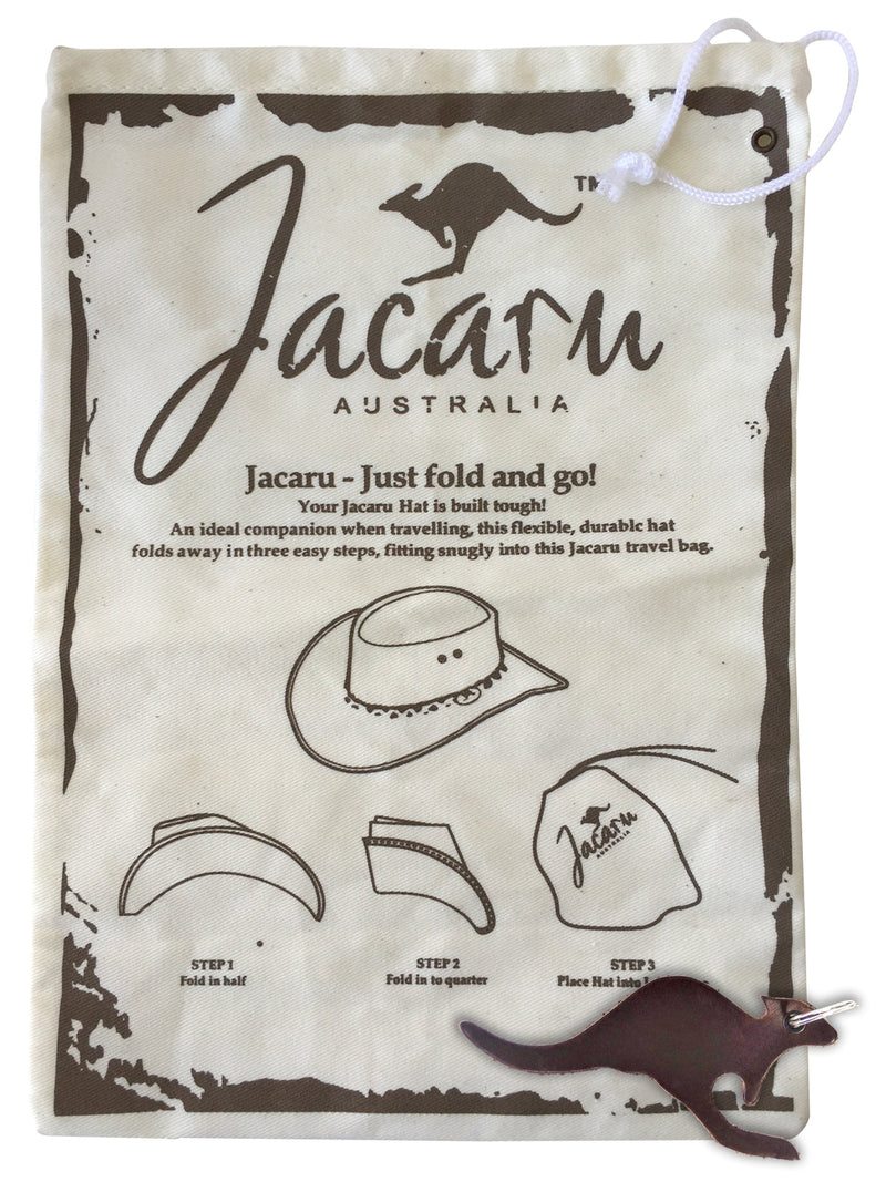 Load image into Gallery viewer, JACARU Roo Nomad Kangaroo Leather Hat Crushable Foldable Water Resistant Squashy
