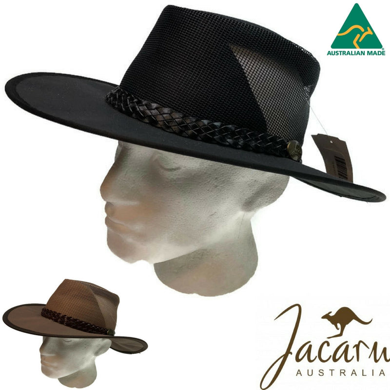 Load image into Gallery viewer, JACARU Canvas Cooler Hat Outback Foldable Brim Mesh Breathable
