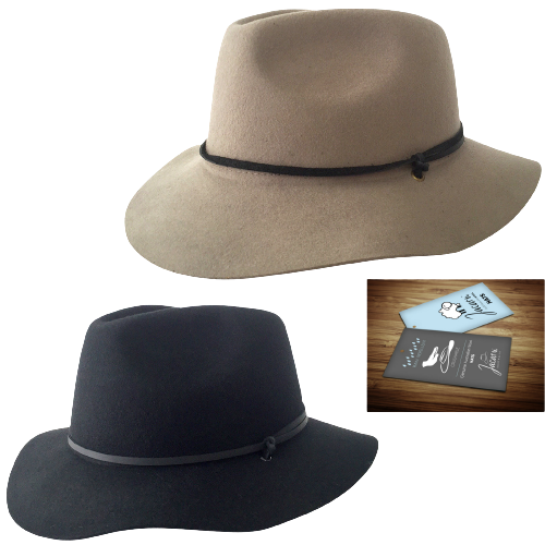 Load image into Gallery viewer, JACARU Australian Wool Poet Hat Trilby Fedora 100% WOOL Crushable
