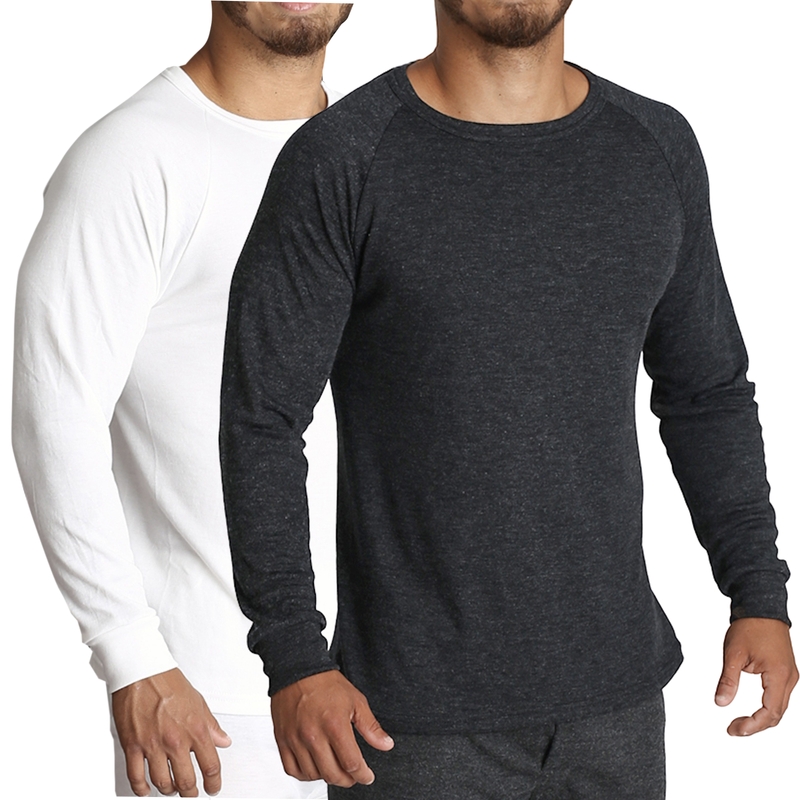 Load image into Gallery viewer, Mens Merino Wool Blend Long Sleeve Thermal Top Underwear Thermals Base Layer
