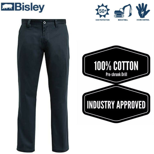 BISLEY Cotton Drill Cargo Pants Industrial Work Trousers Tradie BP6006 New | Adventureco
