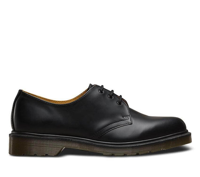 Dr. Martens 1461 Smooth Shoes Classic 3 Eye Lace Up Unisex PW - Black Smooth | Adventureco
