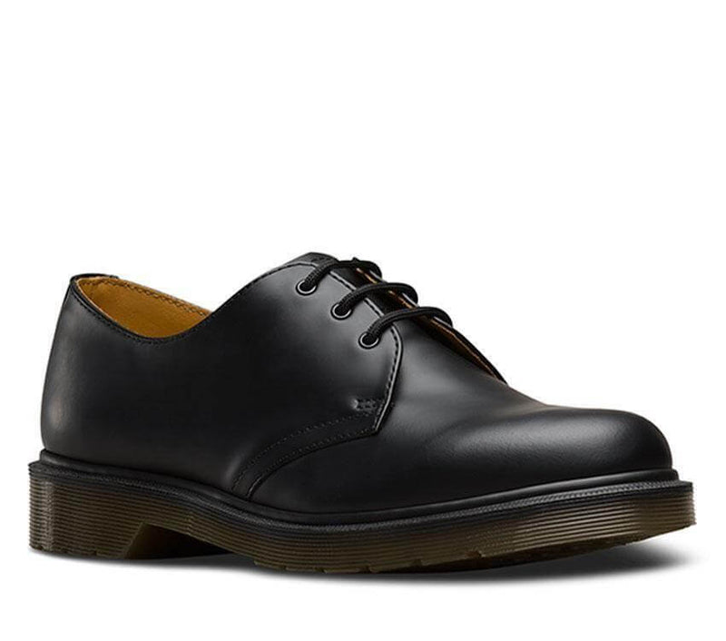 Load image into Gallery viewer, Dr. Martens 1461 Smooth Shoes Classic 3 Eye Lace Up Unisex PW - Black Smooth | Adventureco
