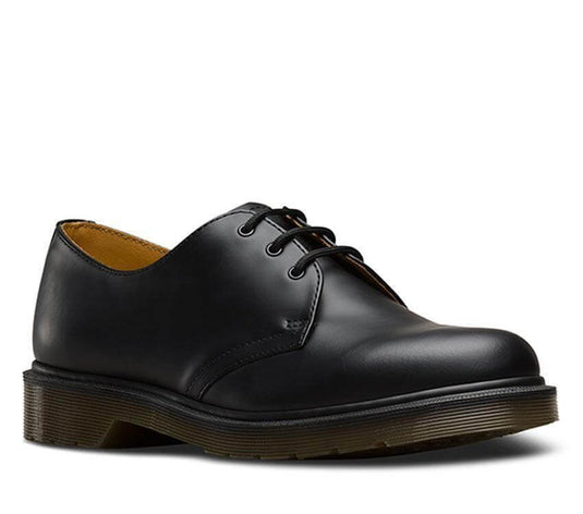 Dr. Martens 1461 Smooth Shoes Classic 3 Eye Lace Up Unisex PW - Black Smooth | Adventureco